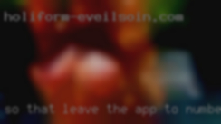 So that leave the app to numbers use.